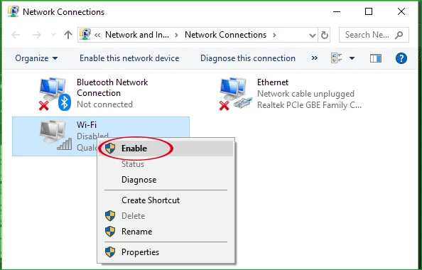 Wifi pada Windows 10 tidak bersambung selepas but daripada mod Tidur