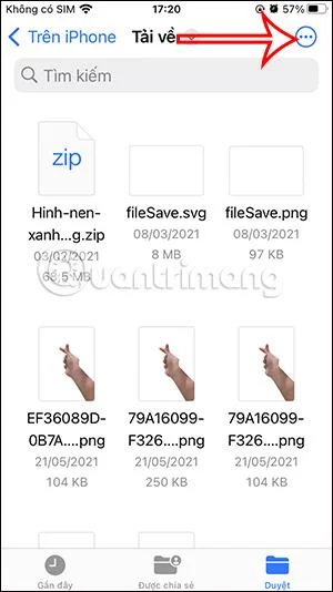 Instruções para excluir arquivos baixados do iCloud no iPhone