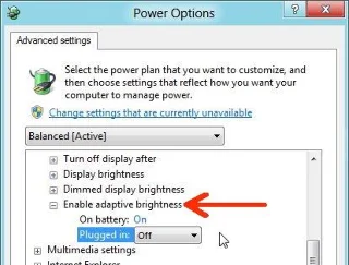 Windows 10'da ekran parlaklığını otomatik olarak ayarlamak için özelliği kapatın