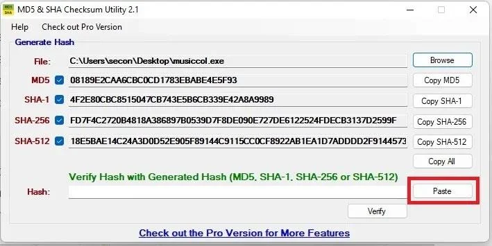 Cara mengesahkan jumlah semak MD5, SHA-1 dan SHA-256 dalam Windows