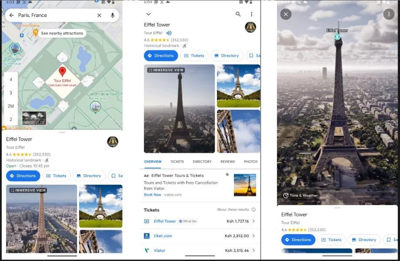 Cómo utilizar la función Vista inmersiva de Google Maps en Android e iOS