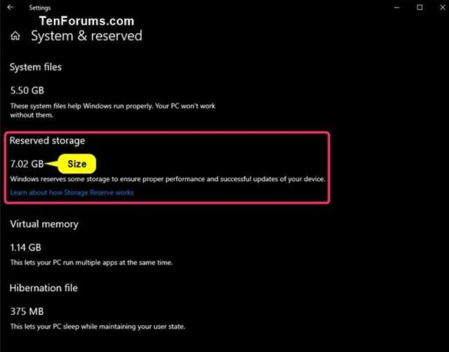 Windows 10'da Ayrılmış Depolama kapasitesi nasıl kontrol edilir