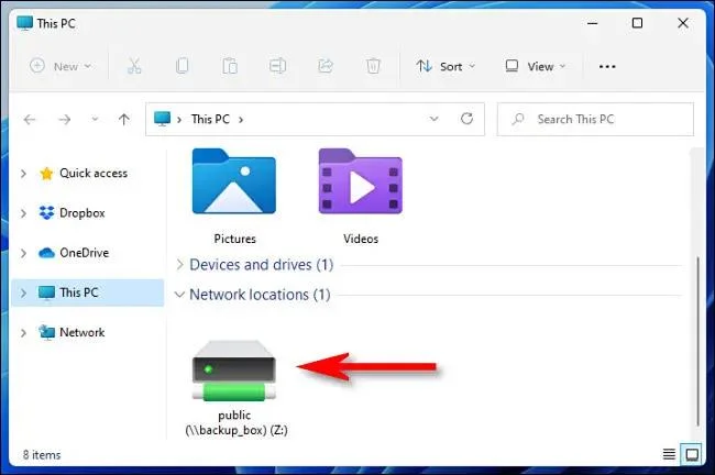Instructies voor het toewijzen van netwerkstations in Windows 11