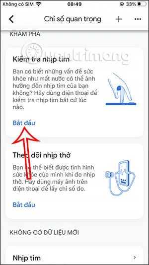 Cara menggunakan Google Fit untuk mengukur kadar denyutan jantung dan kadar pernafasan pada iPhone