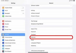 Matikan Nota Pantas pada iPad (menjalankan iPadOS)