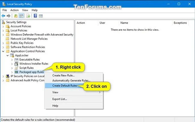 Yürütülebilir dosyaların Windows 10'da çalışmasına izin vermek veya engellemek için AppLocker nasıl kullanılır?