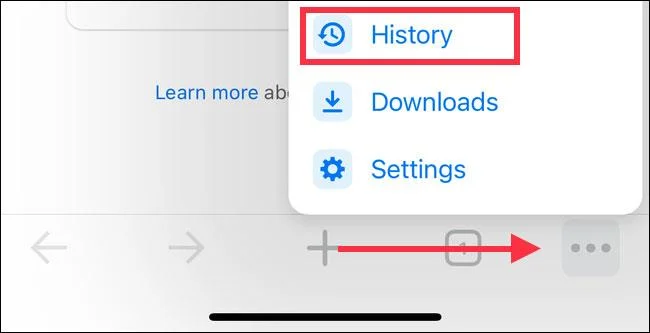 Arahan untuk memadamkan sejarah penyemakan imbas Chrome pada iPhone dan iPad