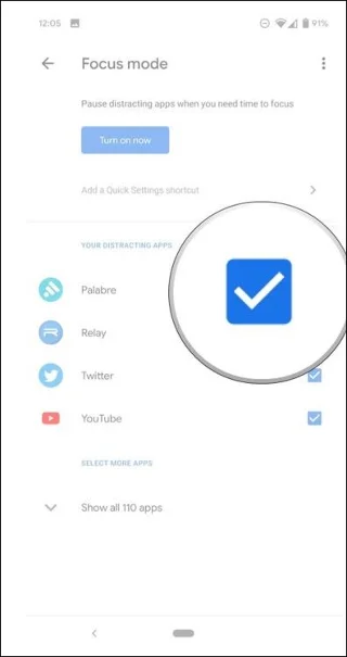 Bagaimana untuk mengaktifkan Mod Fokus Android 10