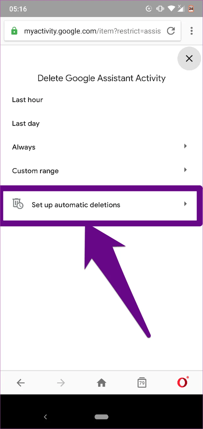 Bagaimana untuk memadamkan sejarah Google Assistant pada Android