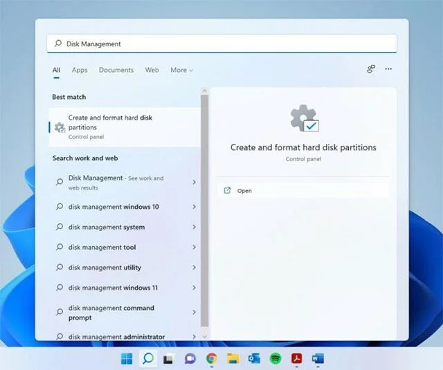 Hoe Schijfbeheer te openen op Windows 11