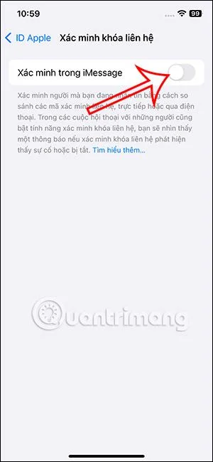 Bagaimana untuk mendayakan pengesahan kenalan iMessage pada iPhone
