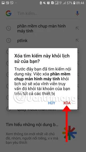 Bagaimana untuk memadamkan sejarah carian Google pada telefon