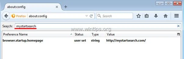 Arahan untuk mengalih keluar MyStartSearch pada semua pelayar