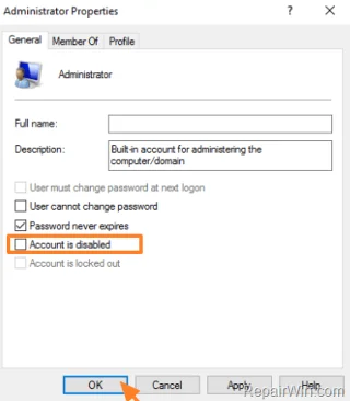 Instructions pour activer le partage administrateur sur Windows 10/8/7
