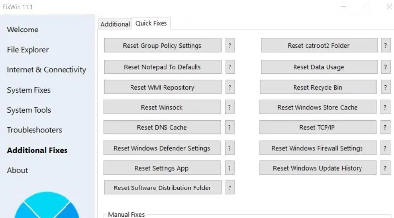 Quick Fix Tab
