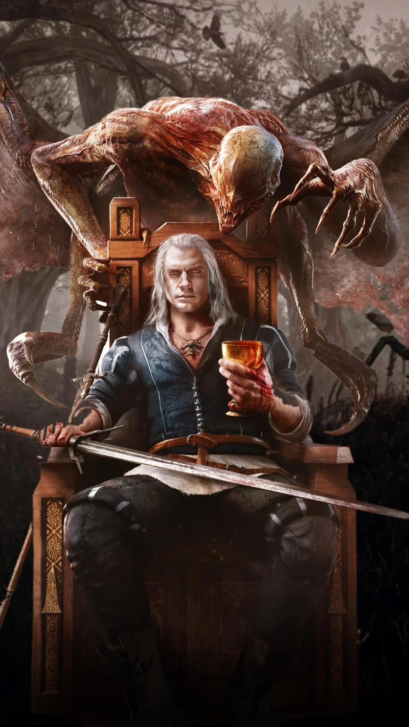 Kertas dinding The Witcher untuk telefon, kertas dinding The Witcher untuk telefon