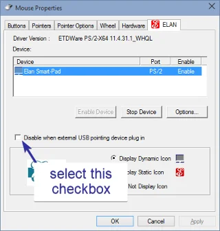 Bagaimana untuk melumpuhkan Touchpad secara automatik apabila menyambungkan tetikus pada Windows 10