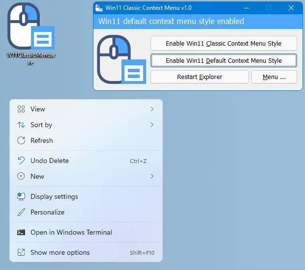 Deze kleine app helpt de contextmenu-interface van Windows 10 naar Windows 11 te brengen