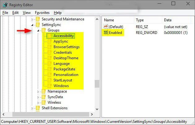เปิดและปิดการซิงโครไนซ์การตั้งค่าใน Windows 10