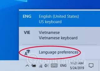 Comment activer la saisie télex vietnamien par défaut dans Windows 10 mai 2019