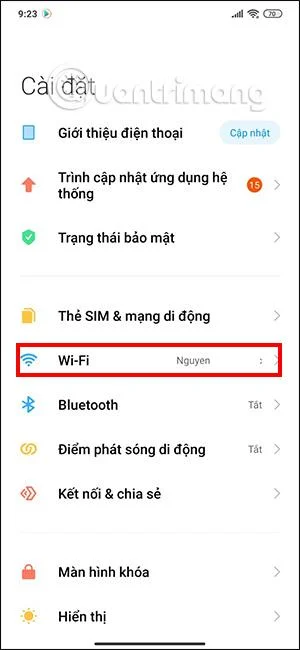 Modifier les paramètres WiFi sur Android