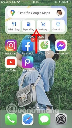 Bagaimana untuk menambah widget Peta Google pada skrin iPhone