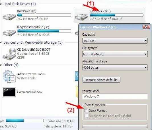 Bagaimana untuk memasang Windows pada WinPE
