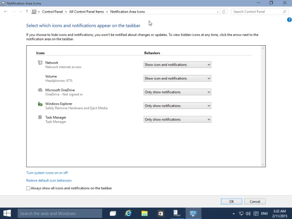 Bagaimana untuk mematikan pusat pemberitahuan pada Windows 10?