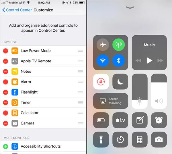 Bagaimana untuk melaraskan Pusat Kawalan pada iPhone, iPad