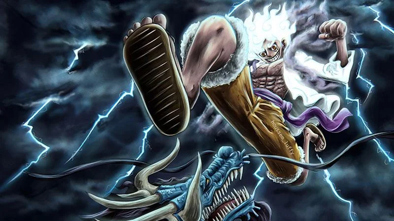 Luffy Gear 5 duvar kağıdı, Luffy Tanrısı Nika duvar kağıdı