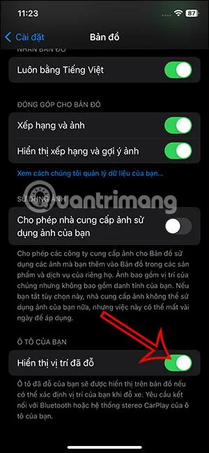 Apple Haritalar'da park yeri bildirimleri nasıl kapatılır