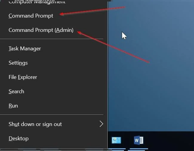 Tambahkan Prompt Perintah pada Menu Pengguna Kuasa (menu Win X) pada Windows 10