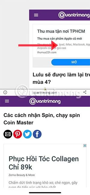 Pisahkan skrin iPhone kepada separuh dengan Halfes