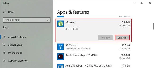 Comment désinstaller uTorrent