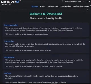 Windows Defenderı yapılandırmak için DefenderUI nasıl kullanılır?
