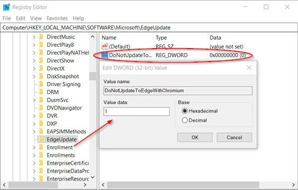 Windows 10'da Edge Chromium'un otomatik kurulumu nasıl engellenir