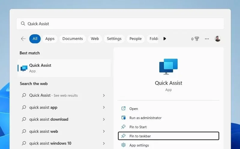 Bagaimana untuk membuka alat Bantuan Pantas dalam Windows 11