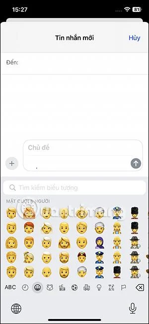 Arahan untuk menukar warna emoji pada iPhone