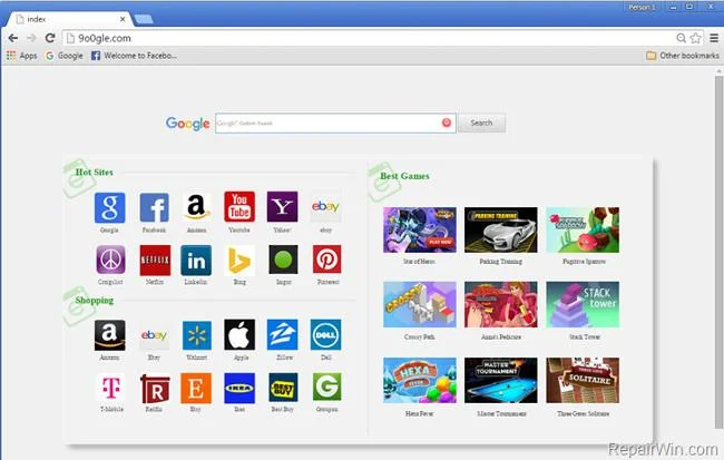 Langkah untuk mengalih keluar perisian hasad 9o0gle. com