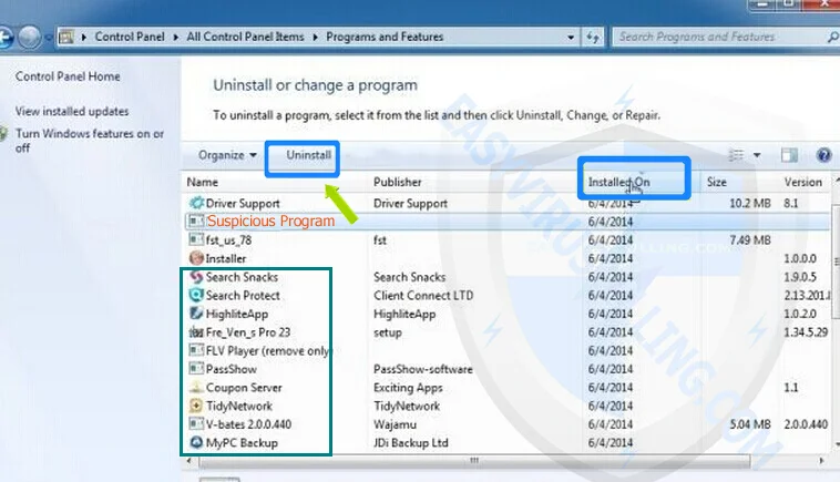 Alih keluar sepenuhnya URL Mal Virus - http://107.170.47.181