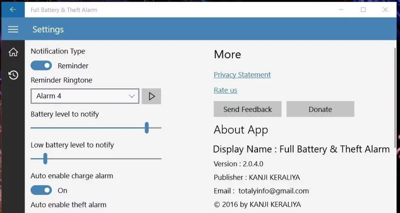 Windows 10/11 için pil tamamen şarj edilmiş bildirimi nasıl eklenir
