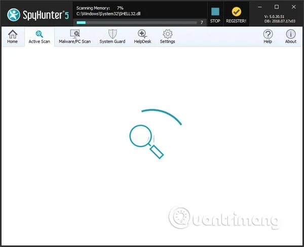 Cara menggunakan SpyHunter untuk mengalih keluar perisian pengintip dan menghalang keylogger