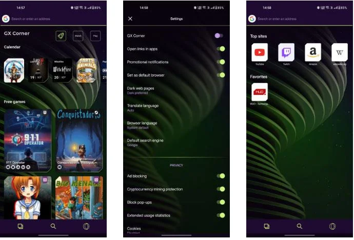 Cómo acelerar Opera GX en Android