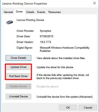 Bagaimana untuk membetulkan ralat Touchpad pada Windows 10 tidak berfungsi