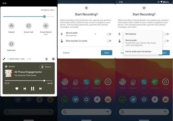Bagaimana untuk merakam skrin telefon Android