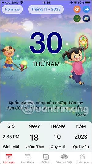 Cara mudah untuk melihat kalendar lunar pada skrin kunci iPhone