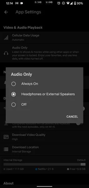 Netflix introduce la función de escucha de audio sólo en Android