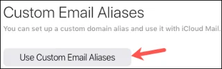 Arahan untuk menyediakan domain e-mel tersuai pada iCloud