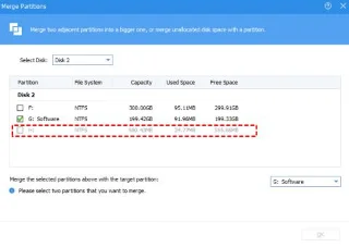 Correction dune erreur dimpossibilité de fusionner des lecteurs et des partitions sous Windows