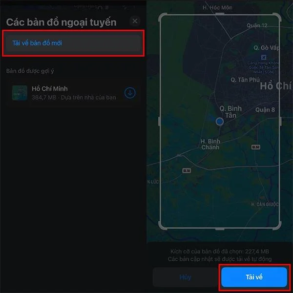 Apple Mapsでオフラインマップをダウンロードする方法